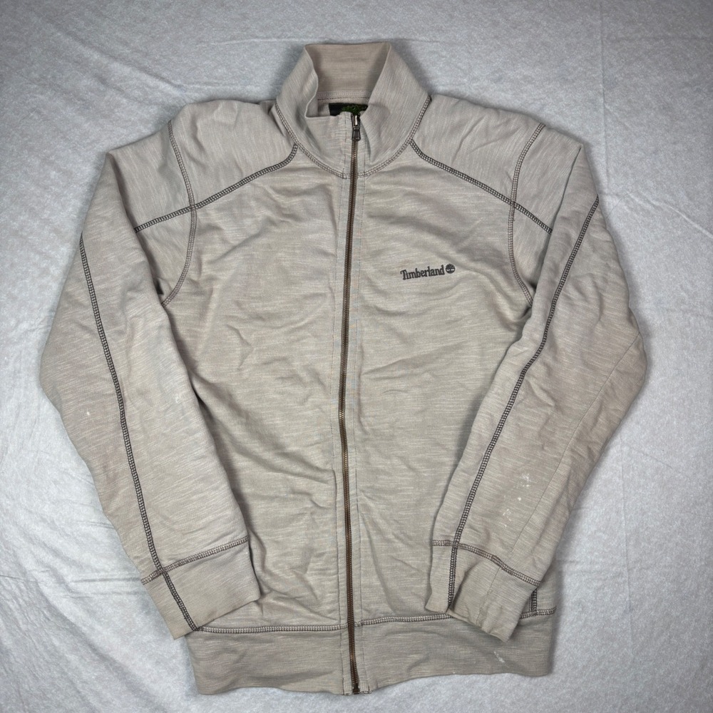 Beige Timberland Full-Zip Sweatshirt – Size L
